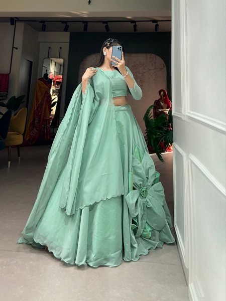 Women Rajwadi Chanderi Silk Lehenga Choli Collection  Designer Lehenga Choli
