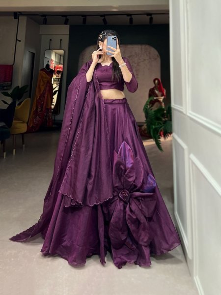 Women Rajwadi Chanderi Silk Lehenga Choli Collection  Designer Lehenga Choli