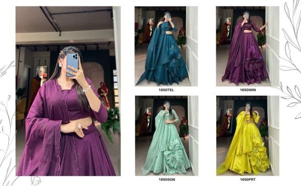 Women Rajwadi Chanderi Silk Lehenga Choli Collection  Designer Lehenga Choli