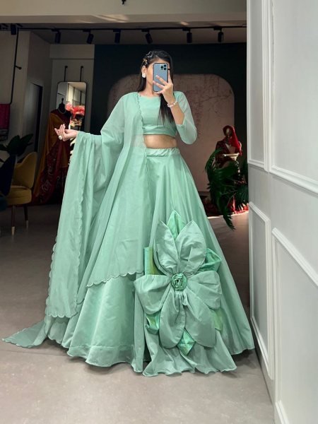 Women Rajwadi Chanderi Silk Lehenga Choli Collection  Designer Lehenga Choli