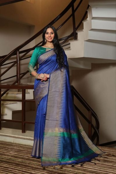 Women Raw Silk Weaving Saree  Silk Sarees Wholesale