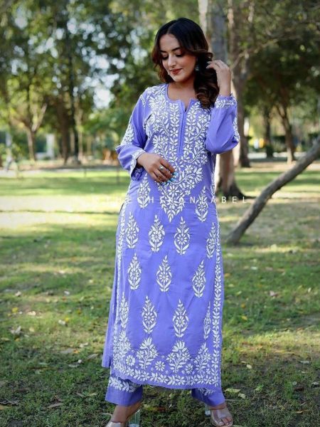 Cotton Embroidered Ladies Kurti Pant Set Wholesale Catalog, 18 To 45 at Rs  749/piece in Surat