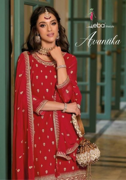 Women s Designer Fox Georgette Embroidery Work Salwar Suit Sharara Set