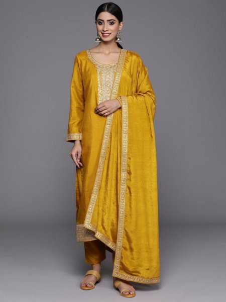 WOMEN S   GIRL CP VICHITRA KURTA PANT WITH DUPATTA SET 3 Piece Kurti Set