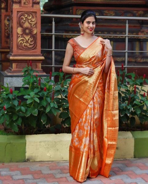Women's Heavy Banarasi Silk Woven Pattern Banarasi Saree Wholesale