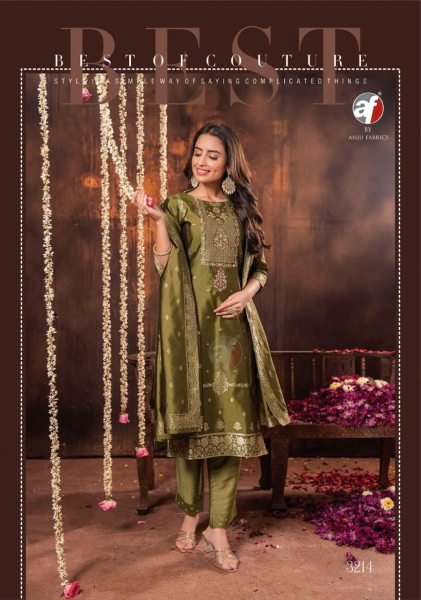 WOMEN'S PURE JAQUARD SILK KURTI SET 3 Piece Kurti Set