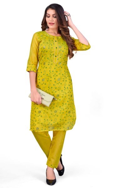 Women Silk Kurti Pant Kurti With Bottom Wholesale
