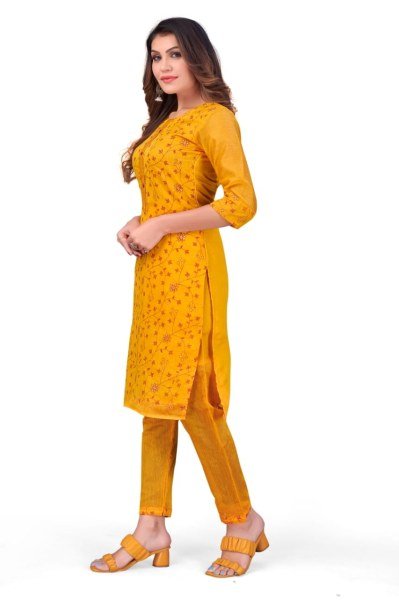 Women Silk Kurti Pant Kurti With Bottom Wholesale