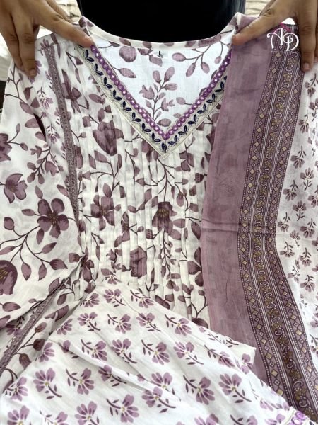 Women Softest Cotton Kurti Pant Set  3 Piece Kurti Set