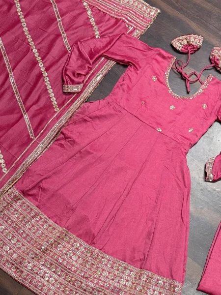 Womens Beautiful Anarkali With Pant And Dupatta Set Latest Design Anarkali Kurtis 