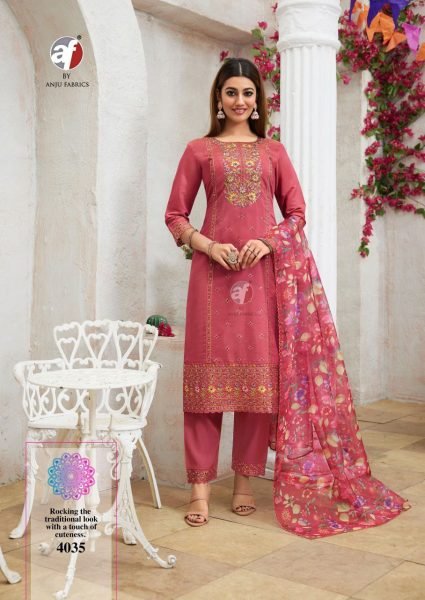 Womens Kurti With Pant and Dupatta Set Latest Design 3 Piece Kurti Set