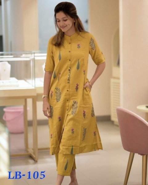 Womens Rayon Viscose Printed Kurta with Pant For Summer Collection 
