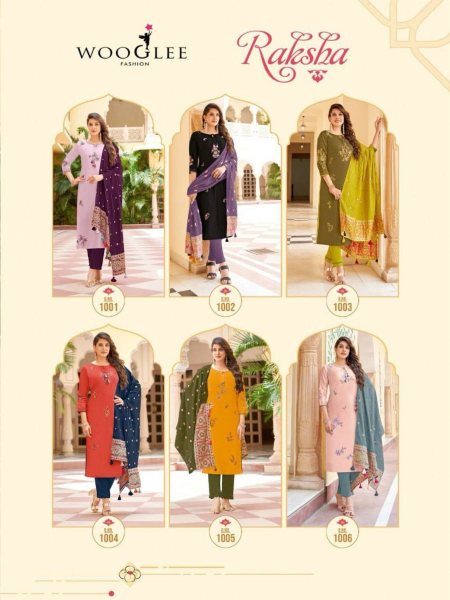 Wooglee Fashion Raksha Viscose Weaving Handwork Full Set Kurtis Collection  Full Set Kurti