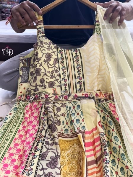 Yellow Printed Classic  Maxi With Belt and Dupatta Kurti With Dupatta Wholesale