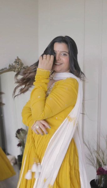 yellow rakhi sepical Anarkali Collection Ready To Wear Collection