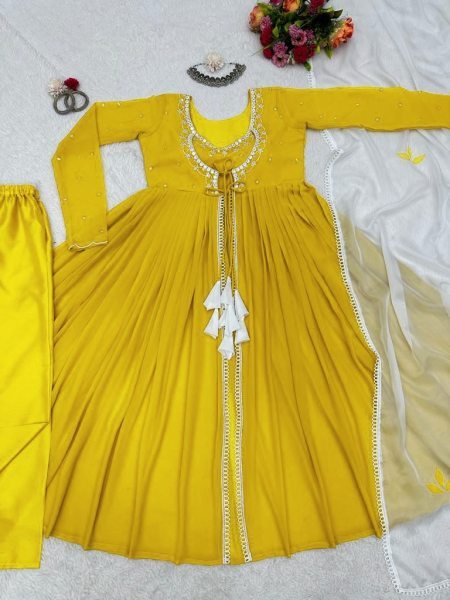 yellow rakhi sepical Anarkali Collection Ready To Wear Collection