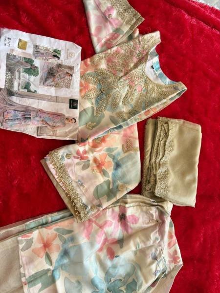 Ziaaz Designs Party Wear Suit Wholesale – Embroidered Organza Outfit Pakistani Suits Wholesale