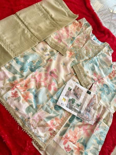 Ziaaz Designs Party Wear Suit Wholesale – Embroidered Organza Outfit Pakistani Suits Wholesale