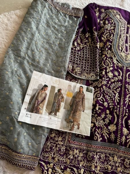 Ziaaz-Inspired Heavy Pakistani Suit Embroidered Work Royal Export Collection at Best Wholesale Price Pakistani Suits Wholesale