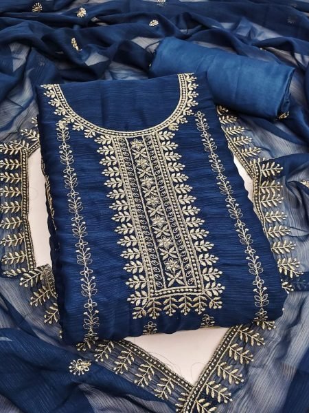 Zomato Silk Salwar Suit With Dupatta Elegant Traditional Look